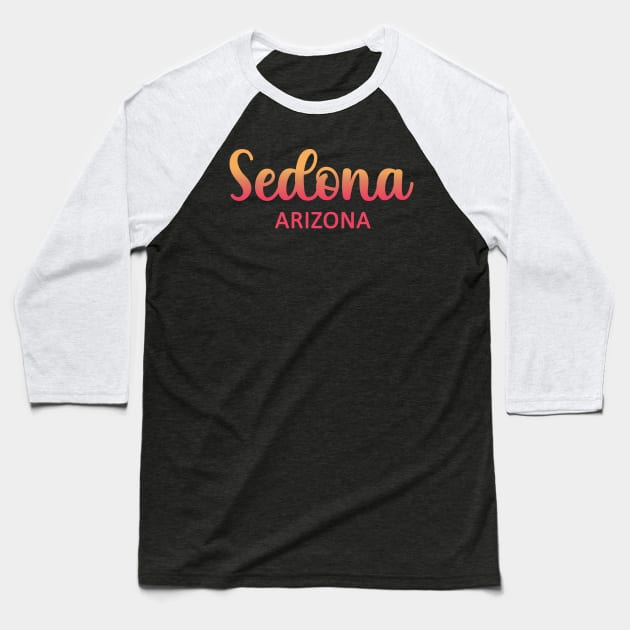 Arizona Sedona map arizona state usa arizona tourism sedona tourism Baseball T-Shirt by BoogieCreates